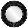 Beveled Mirror - Ramino Round Frame - Gloss Black