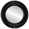 Flat Mirror - Ramino Circle Frame - Gloss Black