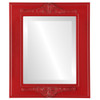 Beveled Mirror - Ramino Rectangle Frame - Holiday Red