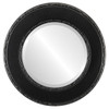 Beveled Mirror - Paris Round Frame - Black Silver