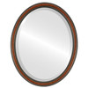 Beveled Mirror - Saratoga Oval Frame - Vintage Walnut