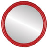 Flat Mirror - Virginia Circle Frame - Holiday Red