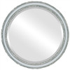 Beveled Mirror - Virginia Round Frame - Silver Leaf with Brown Antique