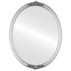 Flat Mirror - Contessa Oval Frame - Silver Spray