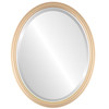 Beveled Mirror - Hamilton Oval Frame - Gold Spray with Silver Lip