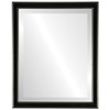 Beveled Mirror - Toronto Rectangle Frame - Gloss Black