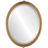 Beveled Mirror - Athena Oval Frame - Desert Gold