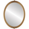 Flat Mirror - Athena Oval Frame - Desert Gold