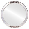 Flat Mirror - Athena Circle Frame - Silver Leaf with Brown Antique