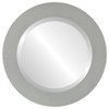 Beveled Mirror - Soho Round Frame - Bright Silver