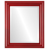 Beveled Mirror - Philadelphia Rectangle Frame - Holiday Red