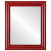 Flat Mirror - Philadelphia Rectangle Frame - Holiday Red