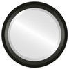 Beveled Mirror - Huntington Round Frame - Matte Black