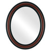 Flat Mirror - Philadelphia Oval Frame - Rosewood