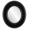 Beveled Mirror - Marquis Oval Frame - Matte Black