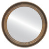Flat Mirror - Vancouver Circle Frame - Toasted Oak