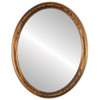 Flat Mirror - Sydney Oval Frame - Toasted Oak