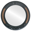 Flat Mirror - Florence Circle Frame - Walnut