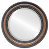 Beveled Mirror - Dorset Round Frame - Vintage Walnut