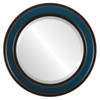 Beveled Mirror - Wright Round Frame - Royal Blue
