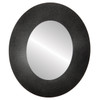 Flat Mirror - Tribeca Oval Frame - Black Silver