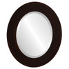 Beveled Mirror - Ashland Oval Frame - Mocha