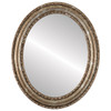 Flat Mirror - Dorset Oval Frame - Champagne Silver