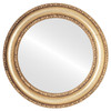 Flat Mirror - Dorset Circle Frame - Gold Leaf