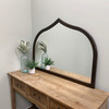 Milano Mantel Framed Mirror - Teardrop Cathedral - Rubbed Bronze - Lifestyle