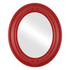 Flat Mirror - Winchester Oval Frame - Holiday Red