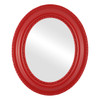 Flat Mirror - Somerset Oval Frame - Holiday Red