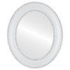 Flat Mirror - Somerset Oval Mirror - Linen White