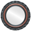 Flat Mirror - Venice Circle Frame - Rosewood