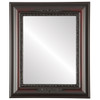 Flat Mirror - Boston Rectangle Frame - Rosewood