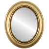 Flat Mirror - Heritage Oval Frame - Gold Leaf