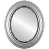Flat Mirror - Heritage Oval Frame - Silver Spray