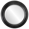 Beveled Mirror - Wright Round Frame - Black Silver