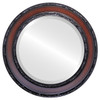 Beveled Mirror - Monticello Round Frame - Rosewood