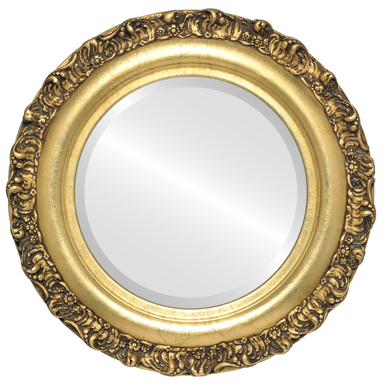 Metal Frame Round Mirror