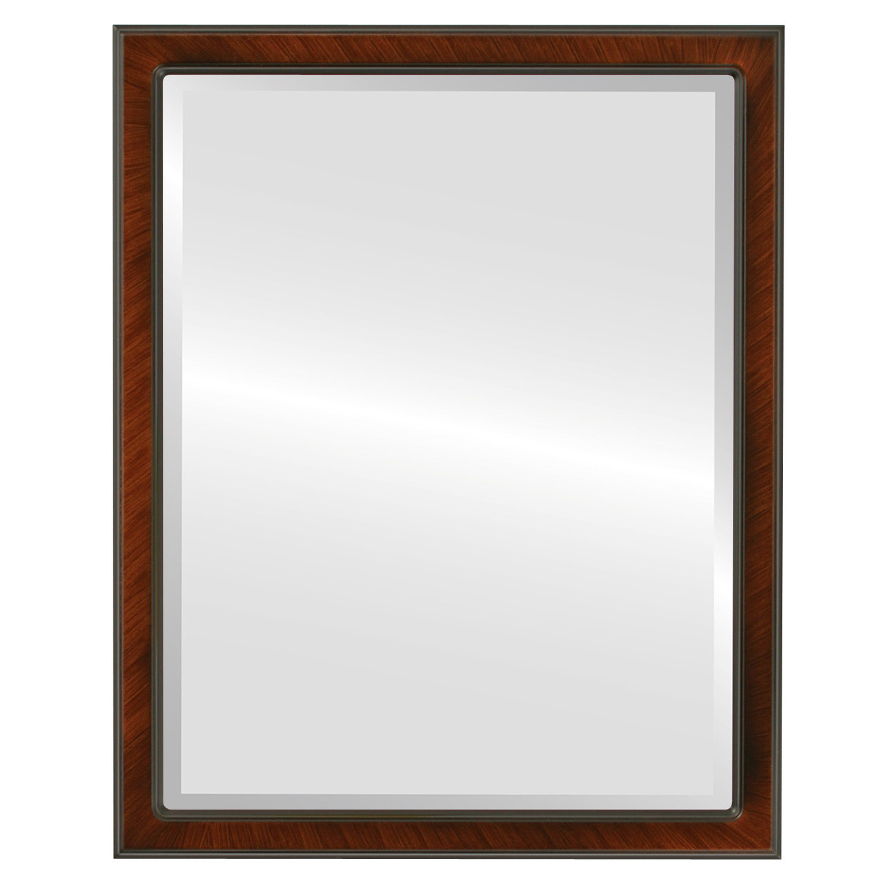 Toronto Framed Rectangle Mirror - Vintage Walnut