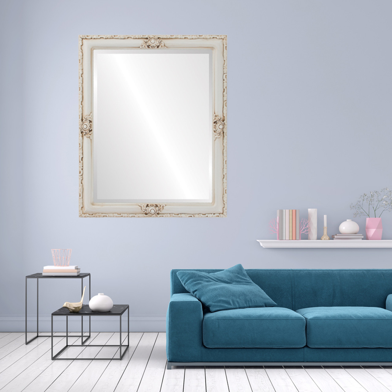 Antique White Rectangle Mirrors from $136 Free Shipping