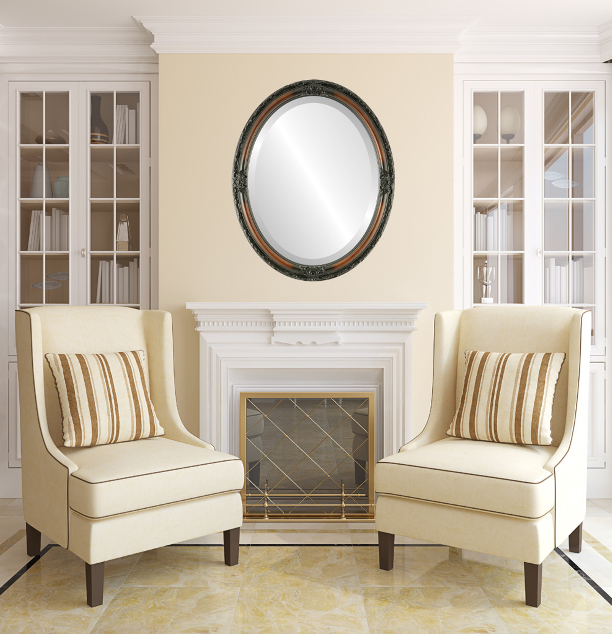 Antique Brown Oval Mirrors from $136 Free Shipping