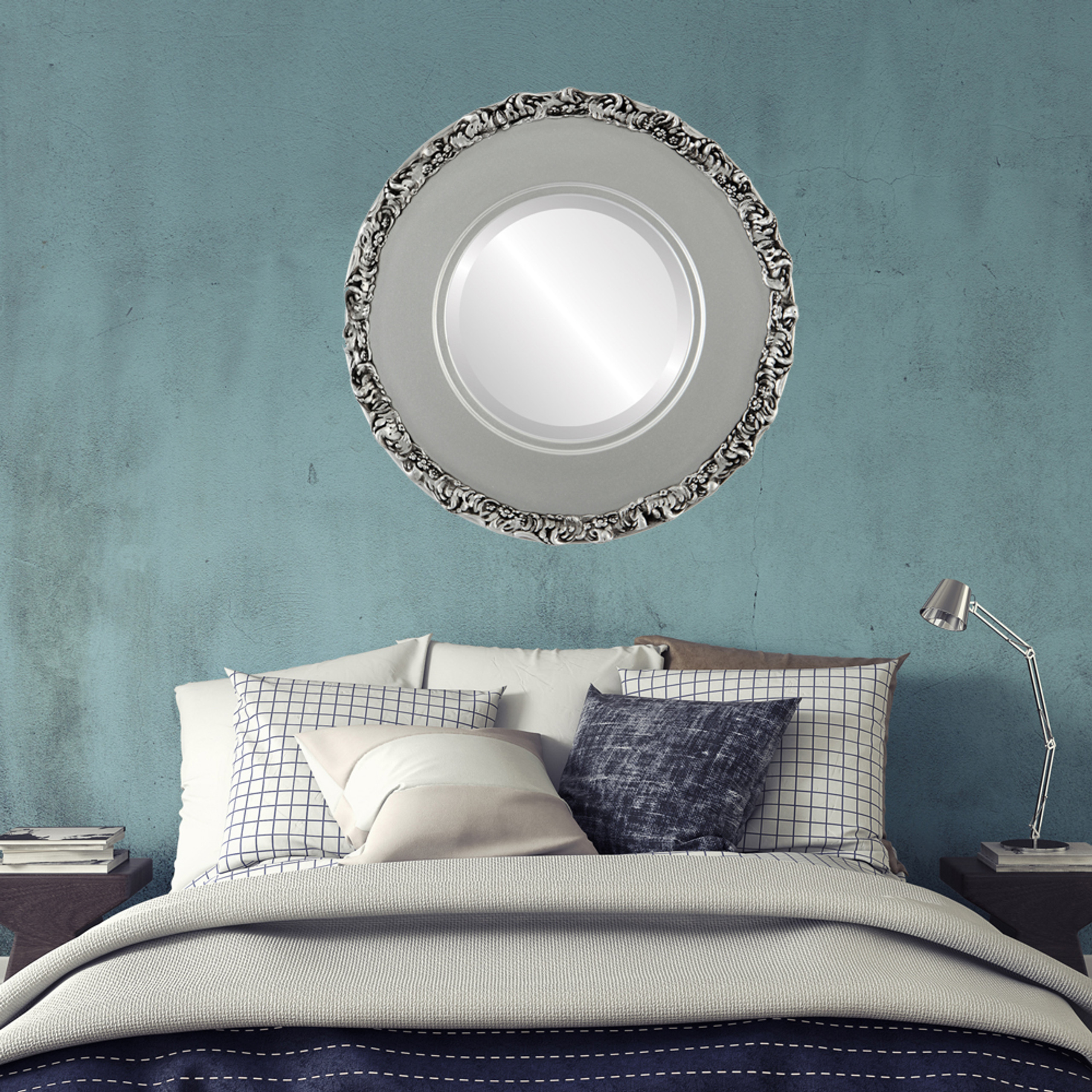 Antique Silver Round Mirrors from $153 | Free Shipping