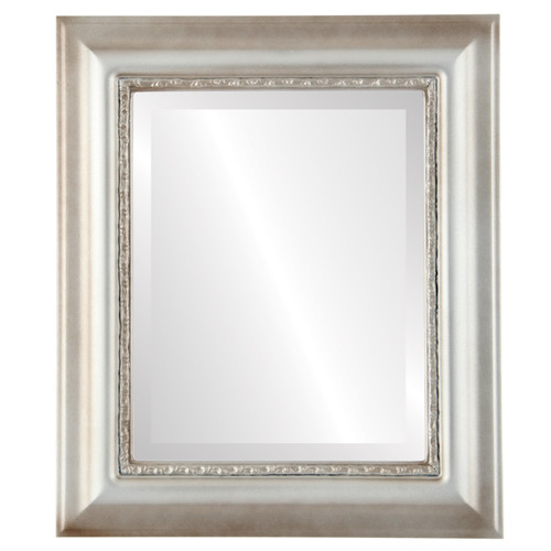 Beveled Mirror - Chicago Rectangle Frame - Silver Shade
