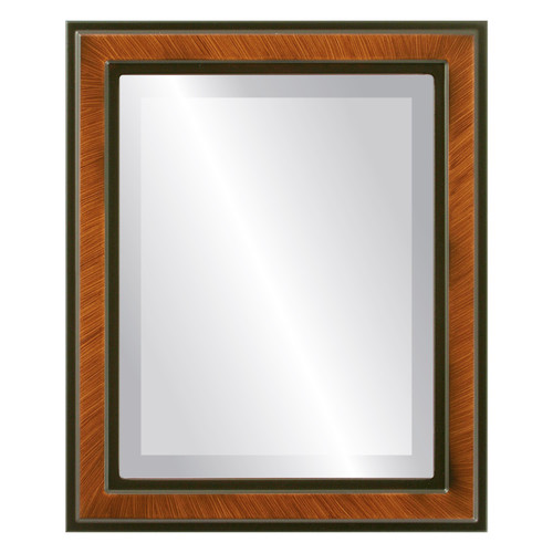 Beveled Mirror - Wright Rectangle Frame - Vintage Walnut