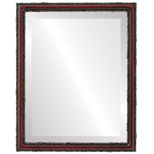Beveled Mirror - Virginia Rectangle Frame - Rosewood