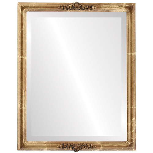 Beveled Mirror - Contessa Rectangle Frame - Champagne Gold