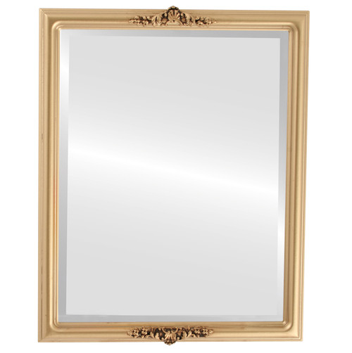 Beveled Mirror - Contessa Rectangle Frame - Gold Spray