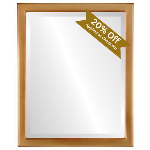 Beveled Mirror - Toronto Rectangle Frame - Gold Spray