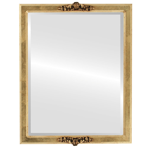 Beveled Mirror - Athena Rectangle Frame - Gold Leaf